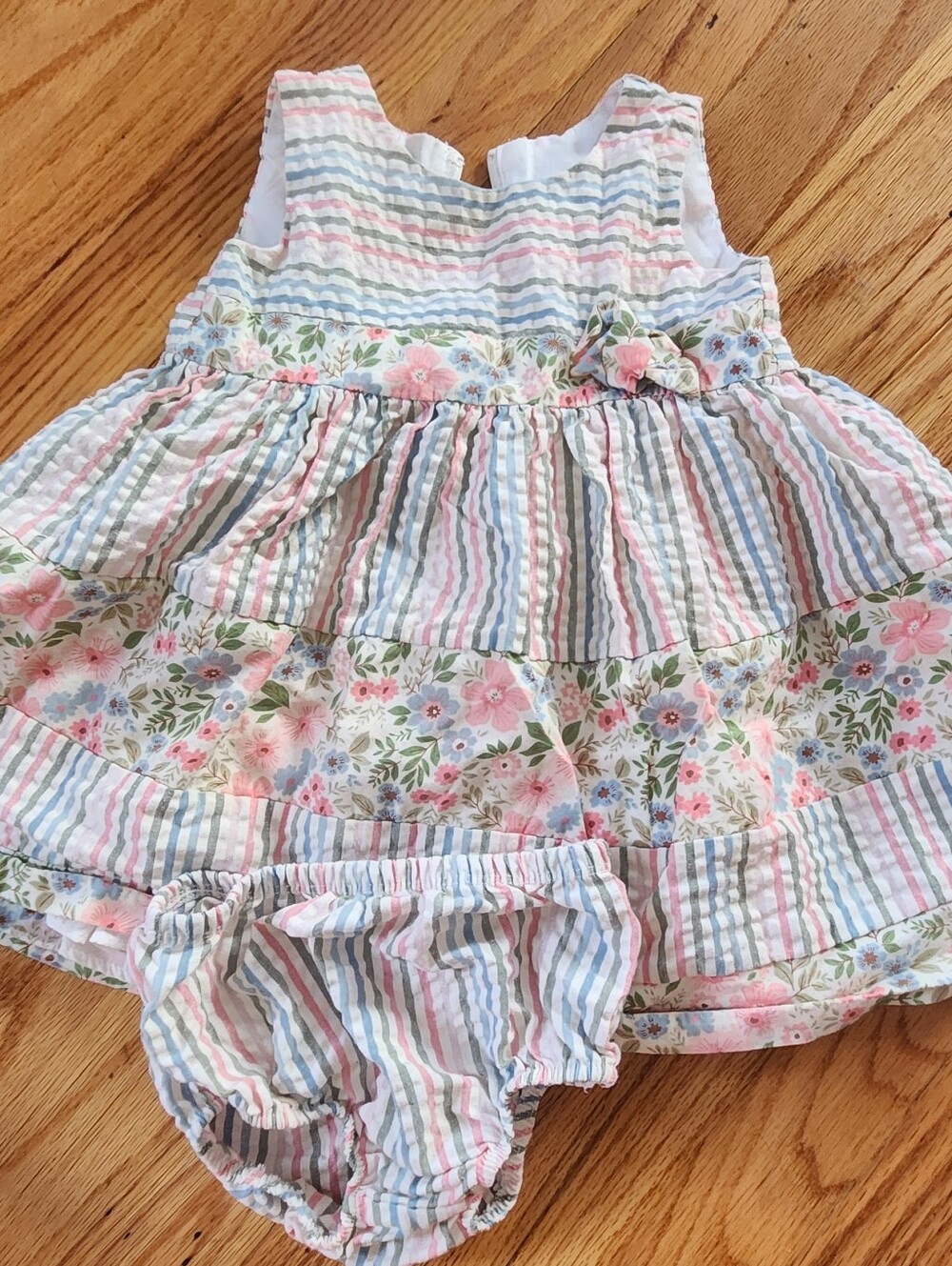 EUC Bonnie Baby Dress+diaper Cover 18M